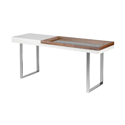 Aparador Calvin - <p style="text-align: justify;">Aparador com estrutura em inox polido e tampo em vidro laqueado ou espelho.</p>