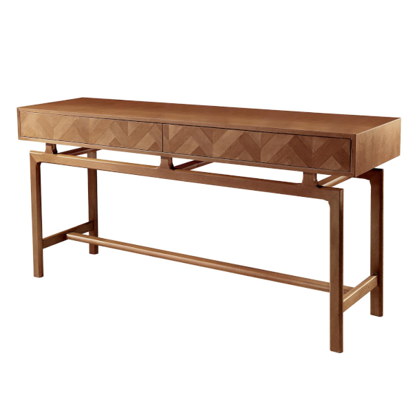 Aparador Chevron - <p>Aparador com estrutura em MDF, pés em madeira maciça e tampo em madeira.</p>
<p>Gaveteiro de MDF revestido com lâmina natural de madeira. Marchetaria com lâmina natural de madeira.</p>
<p>Corrediças leve toque (<em>push open</em>).</p>