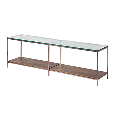 Aparador Meze - <p style="text-align: justify;">Aparador com estrutura em inox polido e madeira.</p>