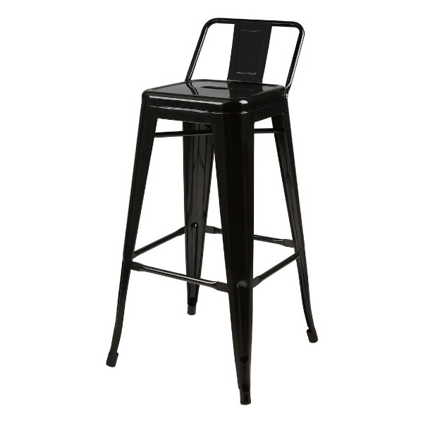 Banqueta 6607 c/ encosto - <p>Banqueta com estrutura e assento/encosto em metal.</p>