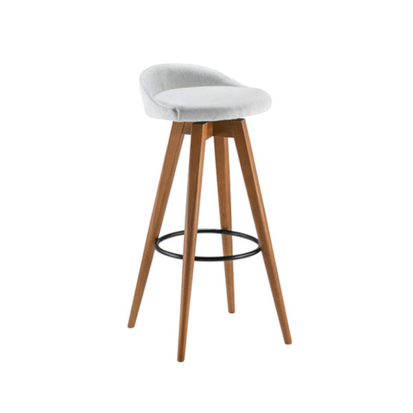 Banqueta bar Lucy - <p>Banqueta com estrutura em madeira e assento estofado.</p>
<p>Opções de medida: Baixa ou Alta<br />
Opções de base: Fixa ou Giratória</p>