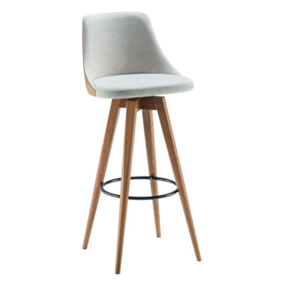 Banqueta Bar Tina - <p>Banqueta bar com estrutura em madeira, base giratória ou fixa e assento/encosto estofados.</p>
<p><strong>Diversas medidas disponíveis.</strong></p>