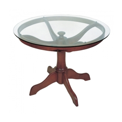 Base p/ vidro Trianon - <p style="text-align: justify;"><strong>Base para tampo de vidro de 1100mm a 1200mm de diâmetro.</strong></p>
<p style="text-align: justify;">Produto produzido pela conceituadíssima Thonart, conhecida por seus produtos em madeira maciça vergada e por utilizar matéria-prima sustentável em suas peças. Alta Qualidade e Garantia de 10 anos são algumas das vantagens desse produto.</p>
<p style="text-align: justify;">Estrutura em madeira maciça e vergada. A fixação das peças é feita com parafusos fenda Philips e cola PVA. O acabamento é aplicado no produto montado, com tingidor a base de resinas pigmentadas, selador e verniz PU.</p>
<p style="text-align: justify;"><strong>Tampo de vidro não incluso.</strong></p>