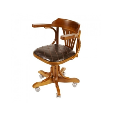 Cadeira Berlim Giratório c/ rodízio - <p style="text-align: justify;">Produto produzido pela conceituadíssima Thonart, conhecida por seus produtos em madeira maciça vergada e por utilizar matéria-prima sustentável em suas peças. Alta Qualidade e Garantia de 10 anos são algumas das vantagens desse produto.</p>
<p style="text-align: justify;">Estrutura em madeira maciça e vergada. A fixação das peças é feita com parafusos fenda Philips e cola PVA. O acabamento é aplicado no produto montado, com tingidor a base de resinas pigmentadas, selador e verniz PU.</p>
<p style="text-align: justify;">Produto com diversas variações e cores.</p>
<p> </p>