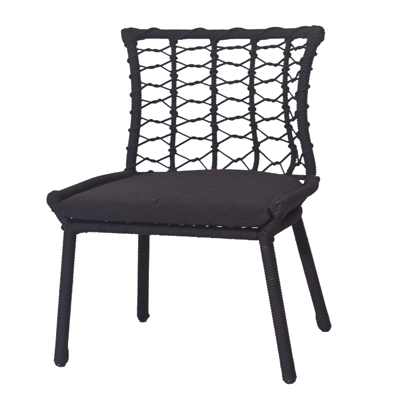 Cadeira Hall Pet - <p style="text-align: justify;">Cadeira com estrutura e encosto em corda pet e assento estofado.</p>