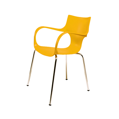 Cadeira Jim - <p style="text-align: justify;">Cadeira com assento/encosto em polipropileno e base cromada.<br />
Diversas cores disponíveis.</p>