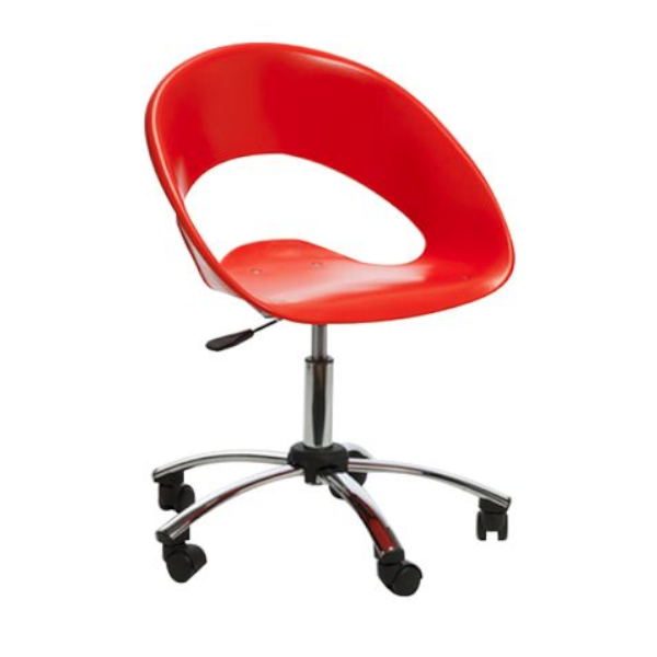 Cadeira One Giratória - <p>Cadeira giratória com estrutura em alumínio, assento e encosto liso.</p>
<p>A base conta com rodízios e ajuste de altura.</p>
<p>Diversas cores disponíveis.</p>