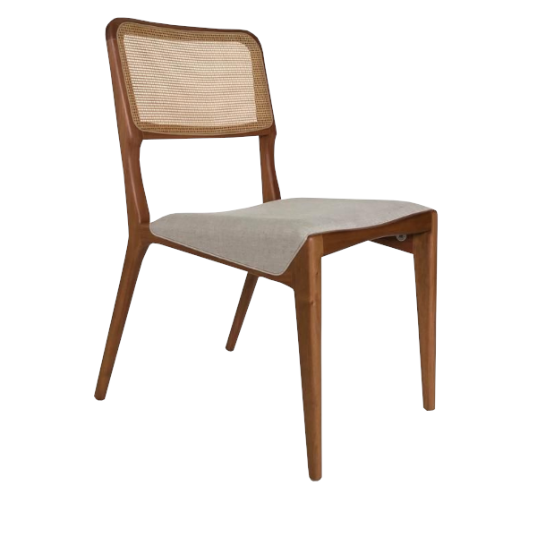 Cadeira Pará - <p>Cadeira com estrutura em madeira, assento estofado e encosto em palha natural.</p>
<p> </p>
<p>MEDIDAS: L. 480MM | A. 800MM | P. 580MM</p>