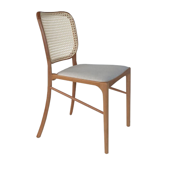 Cadeira Rio de Janeiro - <p>Cadeira com estrutura em madeira, assento estofado e encosto em palha natural.</p>
<p> </p>
<p>MEDIDAS: L. 480MM | A. 800MM | P. 580MM</p>