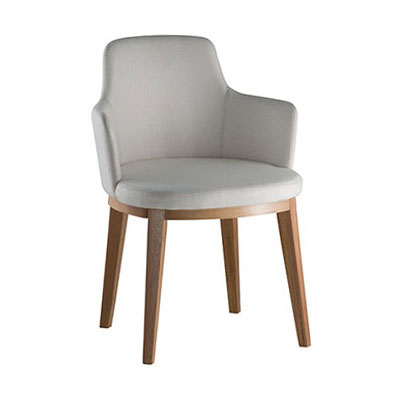 Cadeira Wish 03 - <p>Cadeira estofada com base em madeira.</p>