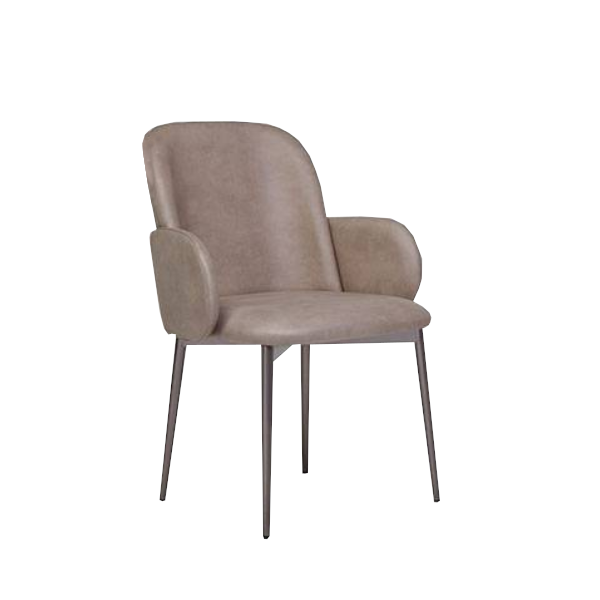 Cadeira Zoe - <p>Cadeira com braço, estrutura interna em madeira multilaminado, estofada. Opções de bases: fixa tubular pintada ou giratória de aço carbono pintado.</p>
<p>Medidas: 84,5 x 58 x 60cm (A x L x P)</p>