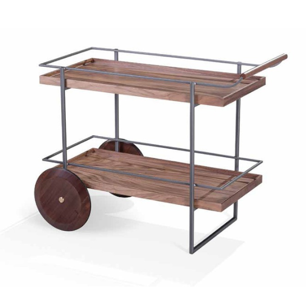 Carrinho bar Baco - <p>Carrinho bar com estrutura em metal pintado e apoios em madeira ou laca + vidro.</p>
<p><span class="font-146462"> </span></p>
