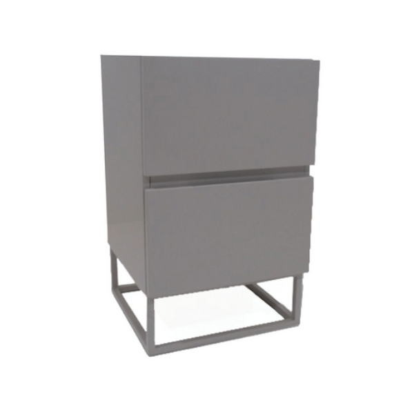 Criado Londres - <p>Criado com estrutura em madeira, o acabamento tem opções de Laca + Vidro 4mm pintado ou Lâminado. A base é em aço carbono pintado.</p>
<p><strong>Diversas medidas disponíveis.</strong></p>