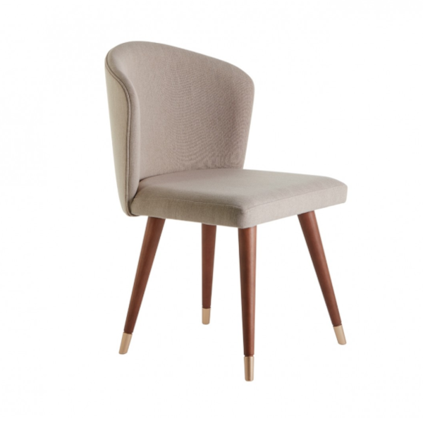 Cadeira Illy - <p>Cadeira com base em madeira, assento e encosto estofado.</p>