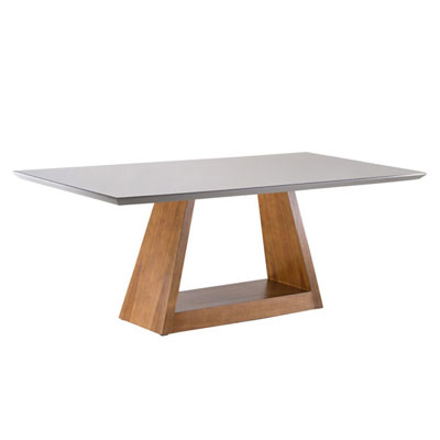 Mesa Alice - <p>Mesa com estrutura em madeira e tampo em vidro + laca.</p>