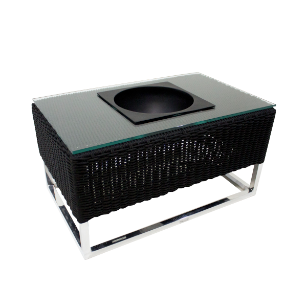 Mesa de Centro Ampiezza - <p>Mesa de centro com estrutura em alumínio e fibra. Tampo em vidro.</p>
<p>Medidas: 100 x 70 x 35cm (P x L x A)</p>