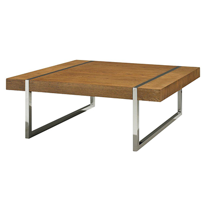 Mesa de Centro Dubai - <p style="text-align: justify;">Mesa de centro com estrutura alumínio e tampo em madeira de demolição.</p>