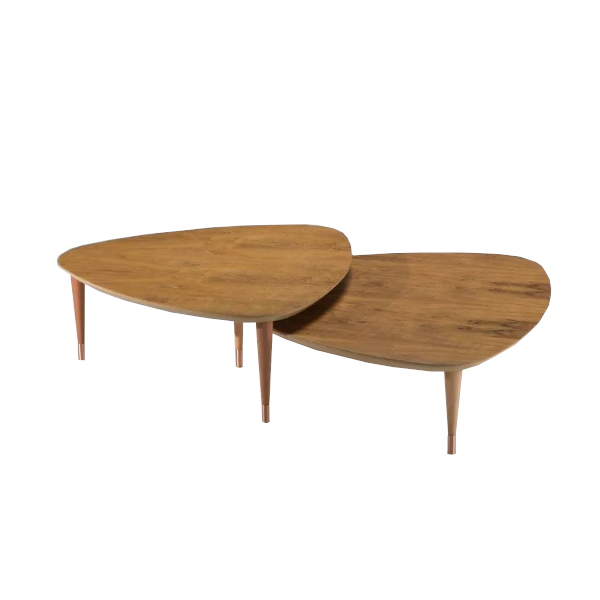 Mesa de centro Fênix c/ pé Palito - <p>Mesa de centro com tampo em madeira. Pés imbuia e ponteira em dourado ouro.</p>
<p>Medidas: 80 x 80 x 35 / 27cm (P x L x A)</p>