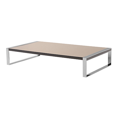 Mesa de Centro Flip - <p style="text-align: justify;">Mesa de centro com estrutura em inox polido e tampo em vidro pintado ou extra clear encaixado.</p>