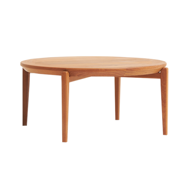 Mesa de Centro Hibisco Redonda - <p>Mesa de centro com estrutura em madeira cumaru.</p>