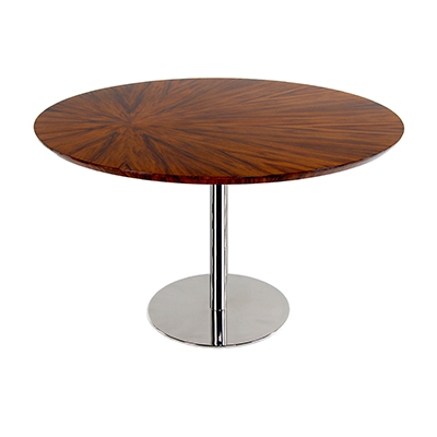 Mesa de Jantar Keyo - <p style="text-align: justify;">Mesa de Jantar com estrutura em Inox Polido e tampo em madeira.</p>