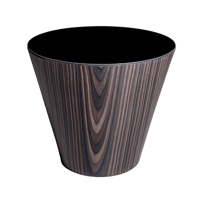 Mesa Lateral Disco - <p>Mesa Lateral com estrutura em madeira e tampo em vidro pintado.</p>