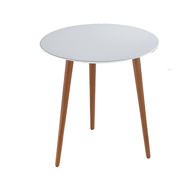 Mesa Lateral Pávia - <p style="text-align: justify;">Mesa lateral com pés em madeira maciça com tampo em MDF laqueado com opção de vidro pintado.</p>