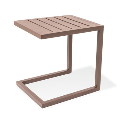 Mesa Lateral Turin - <p>Mesa lateral com estrutura e tampo em alumínio.</p>
