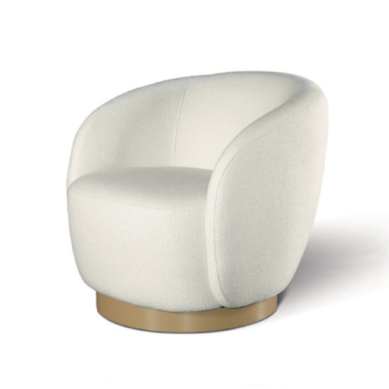 Poltrona Cozy - <p>Poltrona com estrutura em eucalipto de reflorestamento. Assento em espuma D-28 soft / HS 150ms. Encosto D-18 soft.<br />
Base fixa em metal.</p>
<p>Medidas: L x P x A cm</p>
<p>75 x 80 x 75</p>