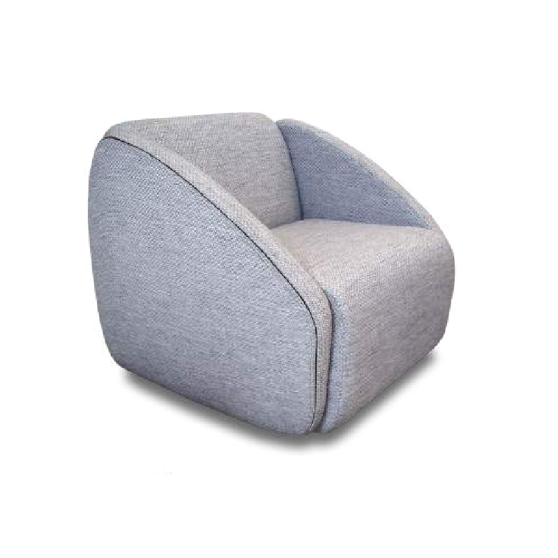 Poltrona Drop - <p>Poltrona com base revestida ou laminada, encosto com almofada fixa em espuma D28 super macia e manta acrílica. Assento com espuma fixa D30 macia, Espuma D28 super macia e manta acrílica. Pés ocultos em madeira ou base giratória.</p>
<p>Medidas (LxPxA):<br />
86 x 83 x 73 cm</p>