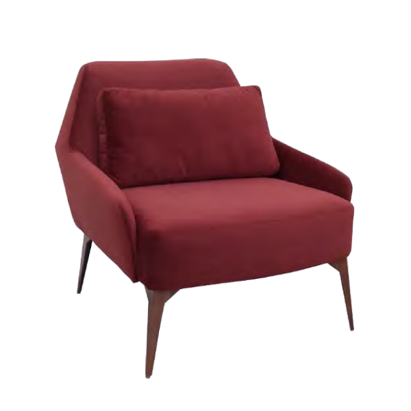 Poltrona Ina - <p>Poltrona fixa com estrutura em madeira, assento e encosto estofado.</p>