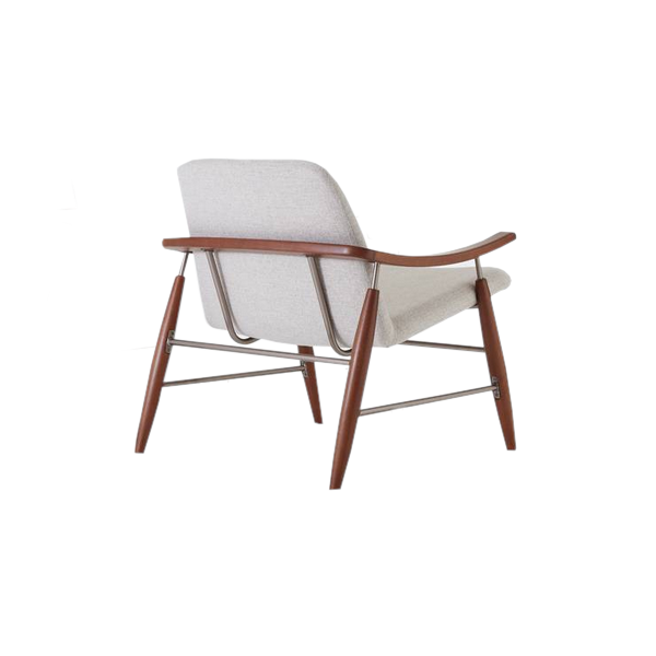 Poltrona Java - <p>Poltrona com concha de multilaminado anatômico, estofada. Base fixa em madeira tingida com detalhe em metal pintado</p>