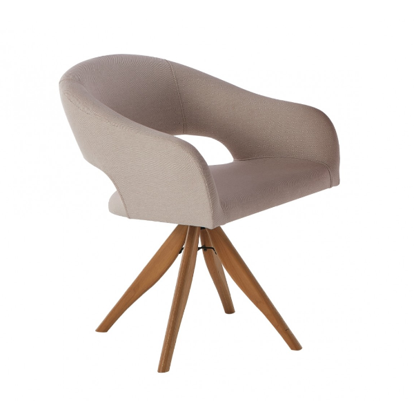 Poltrona Luna - <p>Poltrona com base em madeira, assento e encosto estofado.</p>