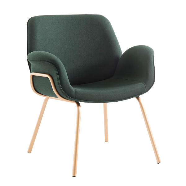 Poltrona Paloma - <p>A poltrona Paloma com base de metal, segue a tendência da utilização do metal pintado. O tubo acompanha a curvatura do braço, contornando a silhueta da peça. Um detalhe minimalista que remete facilmente ao design industrial ou sofisticado. Opções de acabamento: Lisa, minimalista ou composê. As bases podem ser pintadas.</p>
<p>Medidas: 80 x 70 x 72cm (A x L x P)</p>
<p> </p>