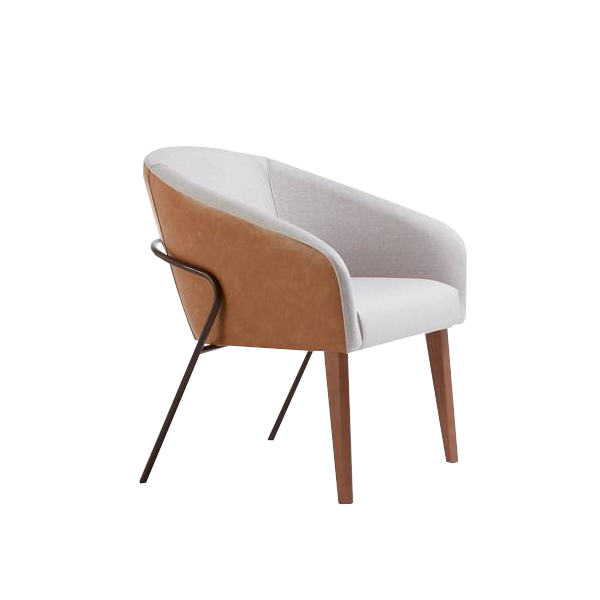 Poltrona Urban - <p>Poltrona com estrutura interna em madeira, estofada, base em madeira tingida e metal pintado.</p>
<p>Medidas: 74 x 71,5 x 64cm (A x L x P)</p>
