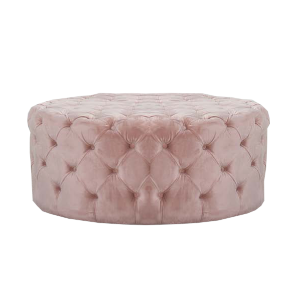 Pufe Tiffany - <p>Pufe com estrutura em madeira e assento em estofaria capitonê.</p>