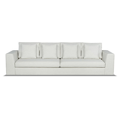 Sofá Amalfi - <p>Sofá com estrutura em madeira, com espuma soft e revestido com manta acrílica.<br />
Assento e encosto com almofadas soltas.</p>
<p><strong>Diversas medidas disponíveis.</strong></p>