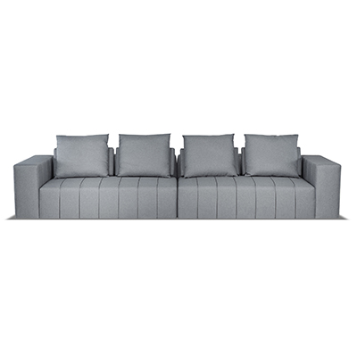 Sofá Arezzo - <p>Sofá com estrutura em madeira, com espuma soft e revestido com manta acrílica.<br />
Encosto com almofadas soltas e assento fixo.</p>
<p><strong>Diversas medidas disponíveis.<br />
É possível fazer medidas especiais</strong></p>
