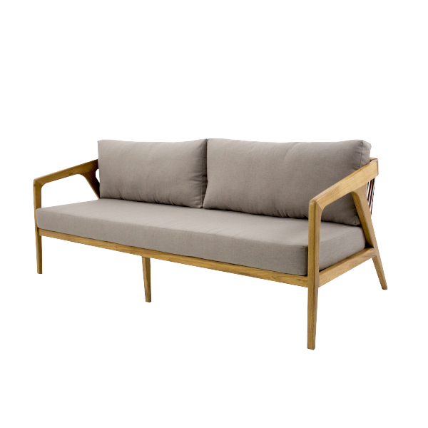 Sofá Itapuã - <p>Sofá com estrutura em madeira frejó. Assento e encosto com almofadas.</p>
<p>Medidas: 70 x 55 x 87cm (P x L x A)</p>