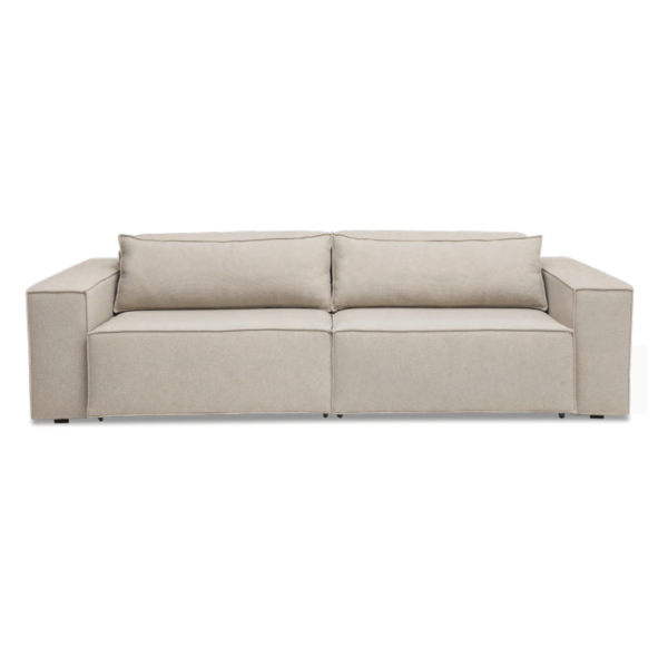 Sofá retrátil Albert - <p>Sofá retrátil com estrutura em alumínio, assento e encosto estofado.<br />
Assento retrátil de 170cm<br />
Base em madeira.</p>