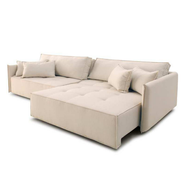 Sofá Retrátil Feriado - <p>Além da beleza, o sofá se destaca pela versatilidade, um retrátil com visual de Living, com pequena profundidade fechado sendo 1,09, perfeita ergonomia para essa função e grande aberto com 1,40 de espaço interno podendo ser usado também como cama. Braços finos para total aproveitamento dos assentos completam o modelo.</p>